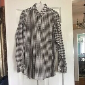 Coast Pawleys Island Boardwalk Brown Blue Shirt Size Large